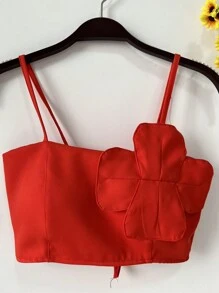 Cropped Tailoring - 橘色 - 查看 1