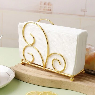 1pc Iron Wire European Style Napkin Holder, Paper Towel Holder, Minimalist Napkin Rack