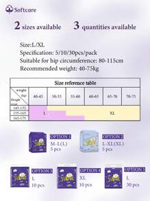 5/10/30pcs, Sanitary Napkins, Night-Time Pant-Type Sanitary Napkins, Disposable, Extremely Thin And Breathable, Instantly Soft, Also Suitable For Postpartum Women, The Elderly - White - View 5
