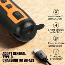 LYUWO Tournevis électrique sans fil mini LYUWO 3,6 V, perceuse mini avec capacité de batterie 2000 mAh, lumière LED, couple réglable, outil de maintenance multifonctionnel pour le démontage, commutateur à bascule avant et arrière, compact et léger, facile à utiliser. Équipé d'un câble de données USB et de 13 têtes de tournevis. Texture fantastique !