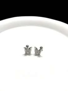 Delicate 3D Flower Earring Set, Small Stud Earrings, Fashionable, Simple, Textured Design, Suitable For Women To Wear Casually, Black, Gold, Steel Grey Tones Valentines - Multicolor - View 11