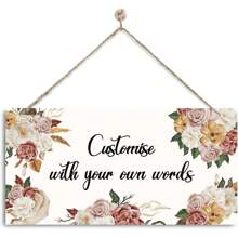 1pc, Personalised Wood Sign Hanging Plaque Gifts Custom Any Text Quotes Fun Gift Four Sizes Waterproof Indoor/Outdoor Sign, Flowers, Plants, Romance Birthday Graduation, Home Harmony, Multi-Functional, Durable, Ornamental, Reusable, Exquisite, Stylish, High-Quality, Colorful, Modern, Custom, Personalized, Unique, For Valentine's Day, For Mother's Day, For Birthdays, For Father's Day, For Graduation, For Weddings, For Housewarming - Multicolor - View 6