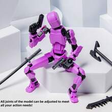 绝对吸睛的机甲模型摆件 360度可调节玩偶 手工拼装模型摆件 客厅卧室办公室桌面装饰摆件 适合送给亲朋好友（模型为散件配送，按照你的想象DIY组装！） - 彩色 - 查看 4