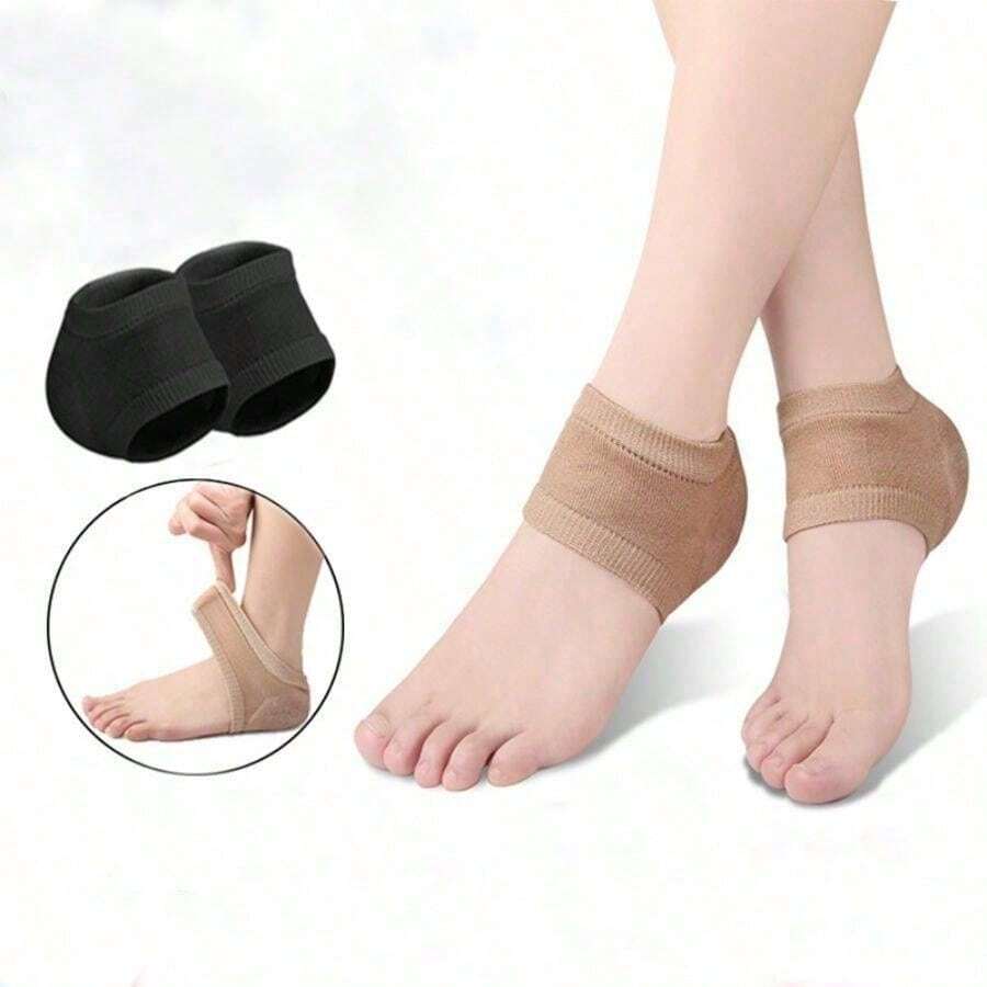 1 双防干裂凝胶袜，男女通用半码高跟袜，薄款高跟保护垫 - 彩色 - 查看 1