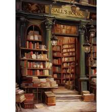 1pc Vintage Book Store Poster Book Shop Print Library Retro Antique Canvas Painting Wall Art Picture Decor Book Lovers Reading Gift No Frame - Multicolor - View 11
