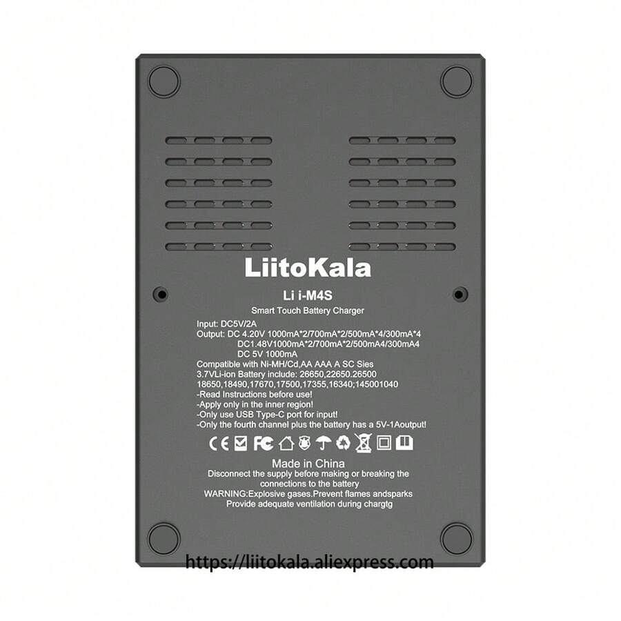 LiitoKala LiitoKala LiiM4 18650 Charger LCD Display Universal Smart