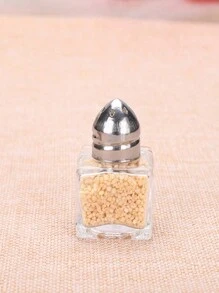 1 pieza/2 piezas Mini recipiente de vidrio transparente portátil para almacenar especias, frutos secos, galletas, dulces y alimentos secos. Para usar en la cocina, restaurante, picnic, viajes, fiestas, cafetería y escuela.