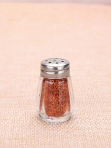 1 pieza/2 piezas Mini recipiente de vidrio transparente portátil para almacenar especias, frutos secos, galletas, dulces y alimentos secos. Para usar en la cocina, restaurante, picnic, viajes, fiestas, cafetería y escuela.