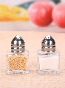 1 pieza/2 piezas Mini recipiente de vidrio transparente portátil para almacenar especias, frutos secos, galletas, dulces y alimentos secos. Para usar en la cocina, restaurante, picnic, viajes, fiestas, cafetería y escuela.