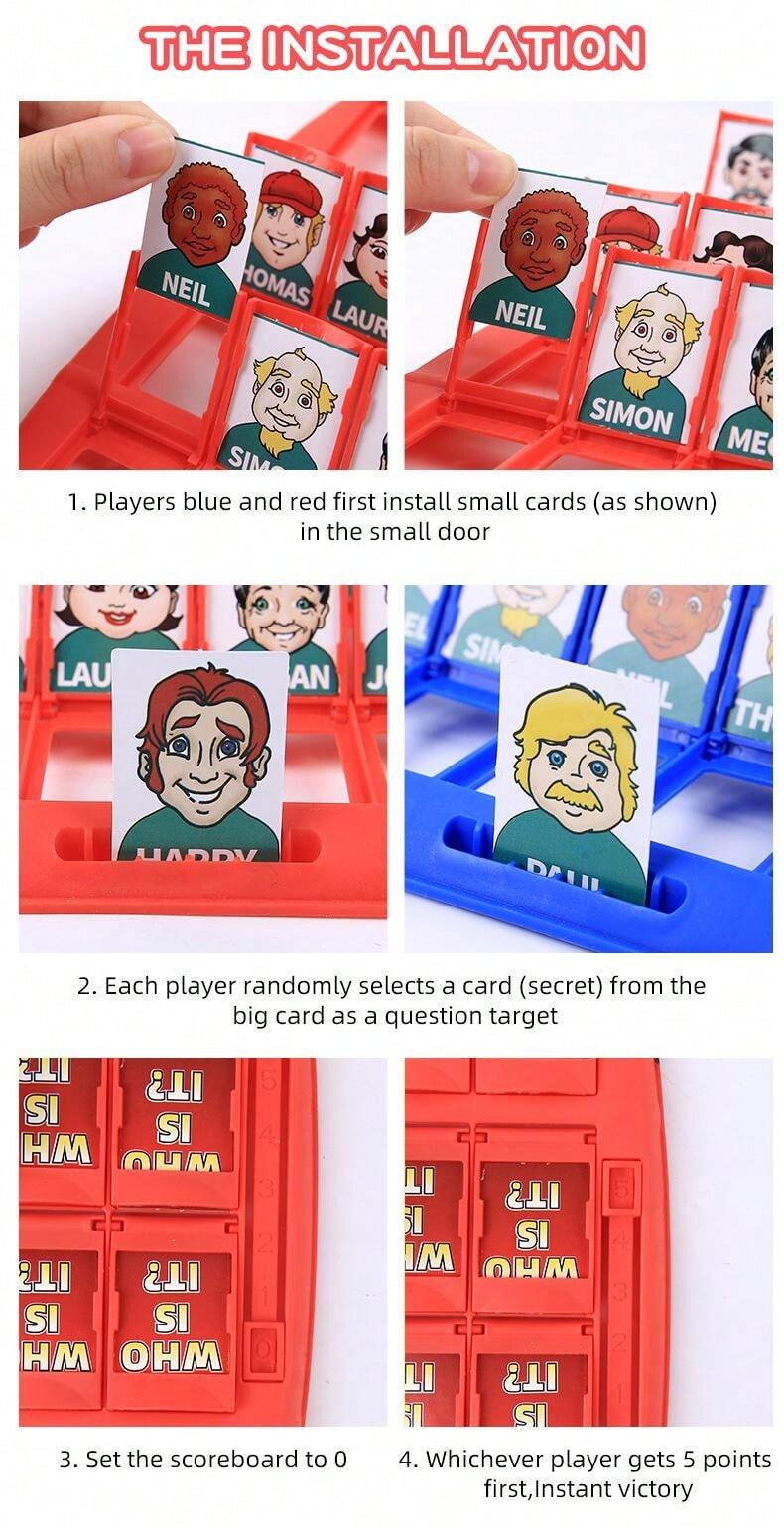 Who Game Card Game With Head Bands, Develops Logic Thinking Skills