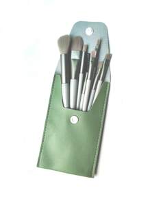 8 pièces Set de pinceaux de maquillage, petits pinceaux de qualité premium en fibres synthétiques pour fond de teint, fard à joues, ombre à paupières, sourcils, cils, nez et lèvres, livré avec un sac de rangement charmant