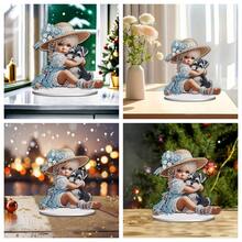 1 件钻石画 DIY 工艺套件 - 创意公主、公主与王子、耶稣与圣女、熊掌与翅膀图案钻石门牌，节日、生日、礼物装饰 - 彩色 - 查看 3