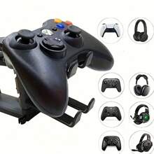 1 pièce Support de casque et de contrôleur sous le bureau - Support universel en ABS pour casque de jeu avec bras rotatif réglable, organisateur de bureau à pince pour contrôleurs avec gestion des câbles