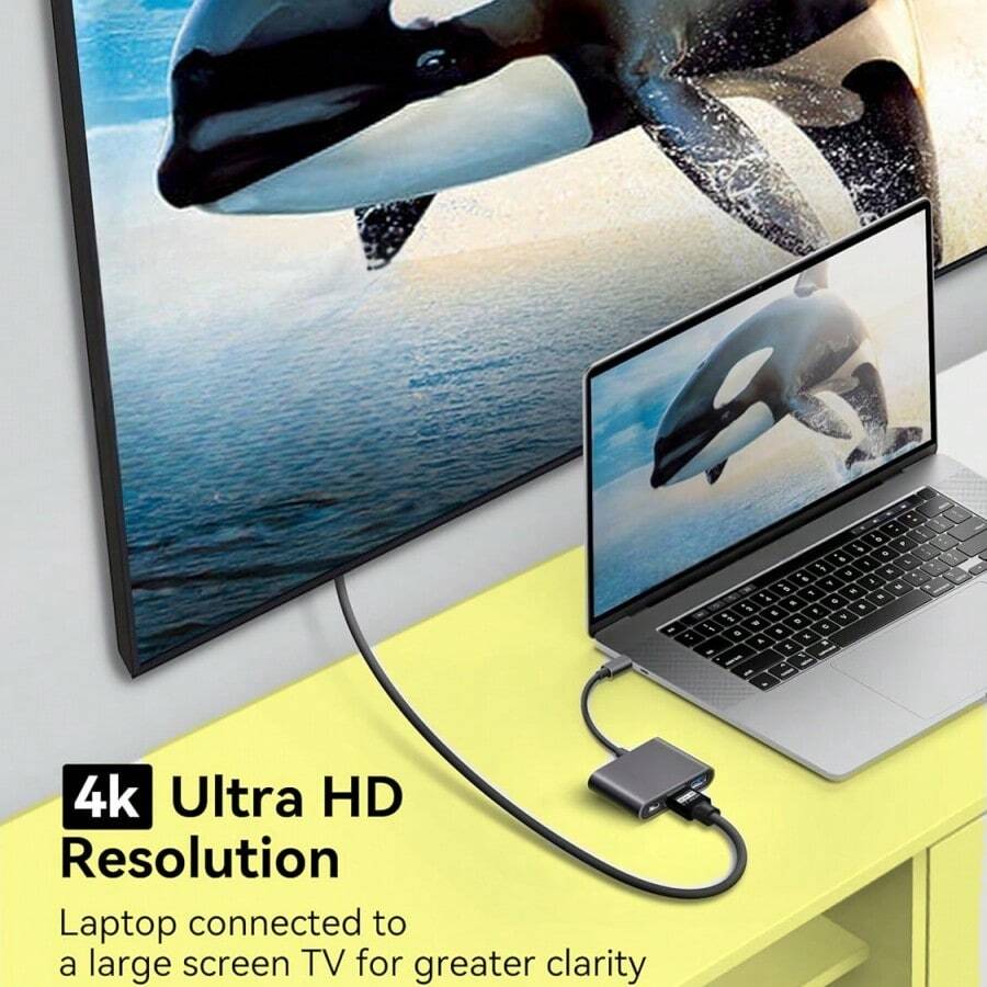 TypeC 3 In 1 Docking Station 4K 30Hz UltraHigh Definition for Sale