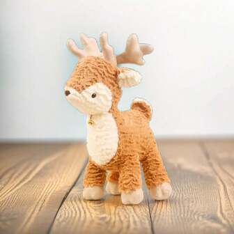 1 件可爱毛绒驯鹿娃娃圣诞毛绒玩具，柔软靠垫装饰，平安夜和圣诞节礼物，圣诞装饰，果冻猫，圣诞毛绒玩具，毛绒动物，圣诞泰迪熊，礼物，可爱毛绒玩具