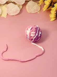Juguete para mascotas para gatos, colorida bola de hilo tejida a mano con cascabel, solo para uso de mascotas