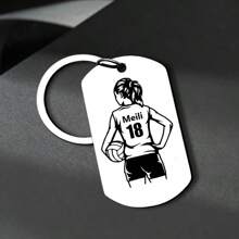 1 szt. spersonalizowany brelok do siatkówki z imieniem i numerem spikera dla mężczyzn lub kobiet