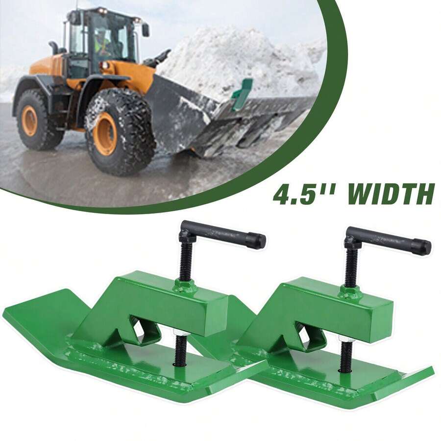 4.5" Width Tractor Bucket Protector Ski Edge Tamer Protector Snow Removal Green - 1 - Xem 1