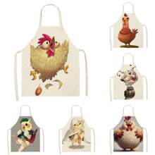 1PC Funny Chicks And Cute Animals 3D Pattern Linen Apron For Home Cooking, Kitchen Wear, And Cooking Enthusiasts - Multicolor - View 11