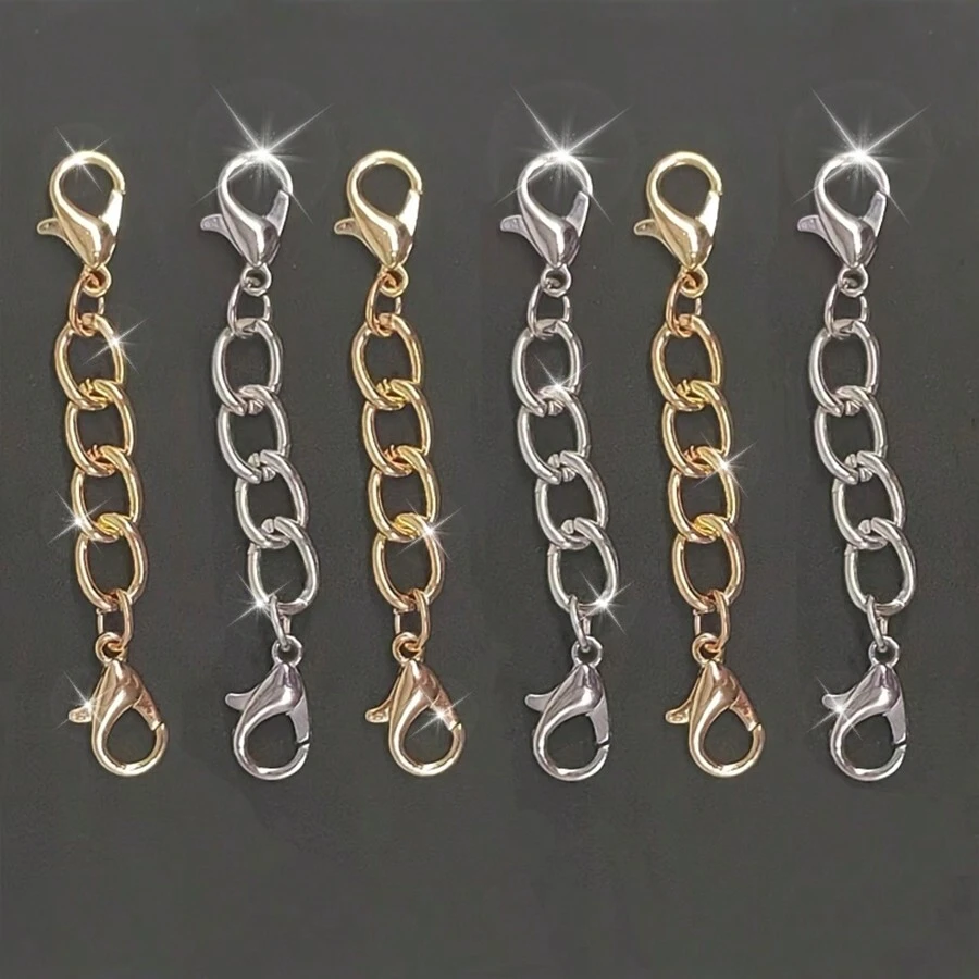 2 chiếc/4 chiếc Dây chuyền và vòng tay móc khóa hai đầu làm đồ trang sức thiết yếu - Chất lượng cao cấp, dễ sử dụng, chống ăn mòn - Hoàn hảo cho các sáng tạo trang sức tự làm - Nhiều màu - Xem 1