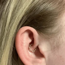 1pc 316 Surgical Stainless Steel Round Chain Nose Ring, Cartilage Hoop, Septum Ring, Piercing Jewelry - Chain - View 3