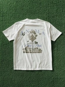 PLAYERA Y2K T-Shirt "PALM PARK" TEE, Aesthetic Shirt. Streetwear - Blanco - Ver 2