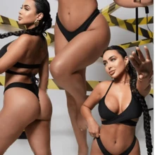 Cancún Hang-Gliding Bikini With Great Support Ribbed Fabric With Padded Bra - Beachwear, Summer - màu đen - Xem 3