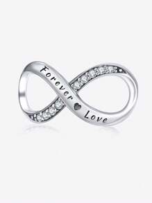 1 件 925 纯银无限永恒爱情吊坠饰品吊坠球适合手链 DIY 女士珠宝