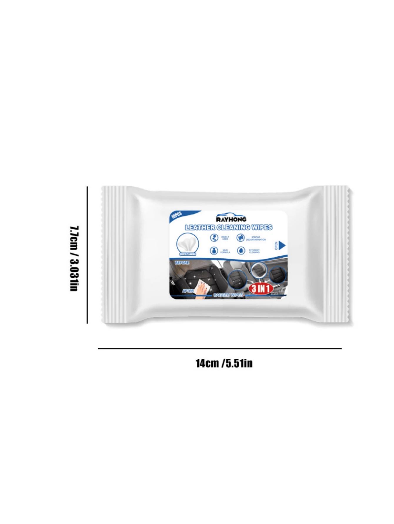 Car Leather Cleaning Wet Wipes, Cleaning And Decontamination Without