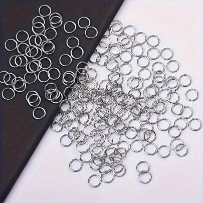 600Pcs Golden Silver Color Loops Open Jump Rings - High-Quality Metal Split Rings Connectors For DIY Jewelry Making Accessories Supplies - Various Sizes 4-10mm For Customized Designs