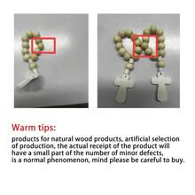 6/12pcs Wooden Catholic Rosary Beads With Wooden Cross Pendant, Comes With White Mesh Bag, Suitable For Baptism, First Communion, Bridal Shower, Unisex, Christmas And Other Occasions - Multicolor - View 7