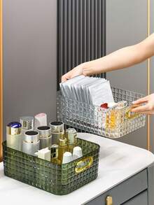 1 hộp đựng đồ để bàn đơn giản, phòng tắm, phòng ngủ, giỏ đựng đồ nhà bếp, hộp đựng đồ trang điểm sáng tạo, giỏ đựng đồ ăn nhẹ sang trọng, hộp đựng đồ phụ kiện nhà bếp - trắng - Xem 6