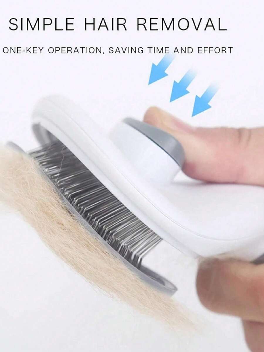1PC Cat Hair Removal Brush Pet Hair Removal Comb Anti Slip Hair Comb Stainless Steel Dog Comb