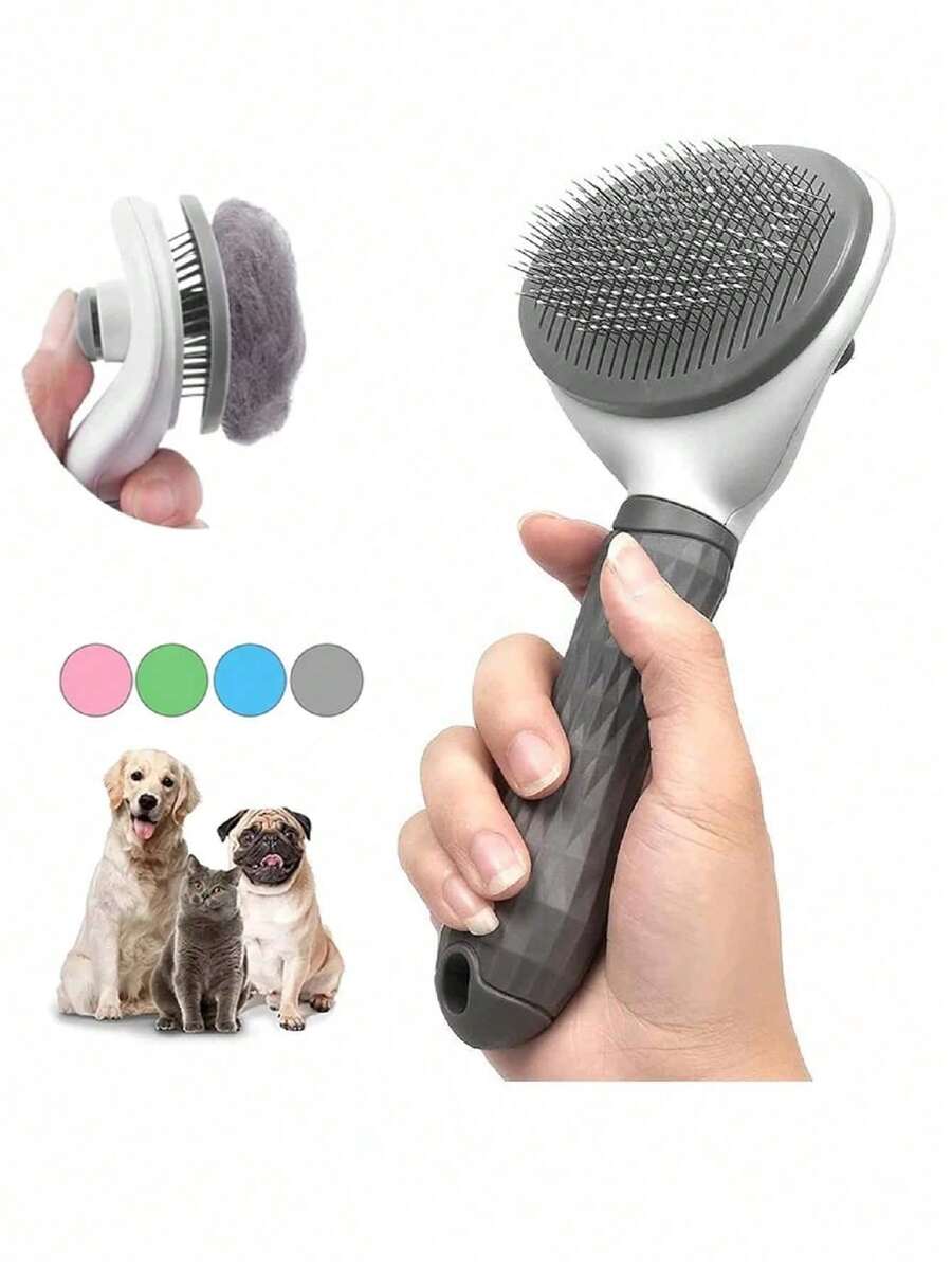 1PC Cat Hair Removal Brush Pet Hair Removal Comb Anti Slip Hair Comb Stainless Steel Dog Comb