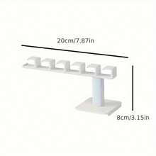 Space Saving Hat Rack - Over The Door Hanging Baseball Cap Holder, Plastic Wardrobe Storage Solution - White - View 2