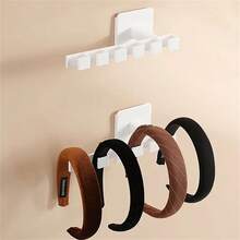 Space Saving Hat Rack - Over The Door Hanging Baseball Cap Holder, Plastic Wardrobe Storage Solution - White - View 5