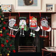 6 件套圣诞袜糖果架带来温暖舒适的冬季家居氛围，适合家庭节日圣诞派对 - 彩色 - 查看 4