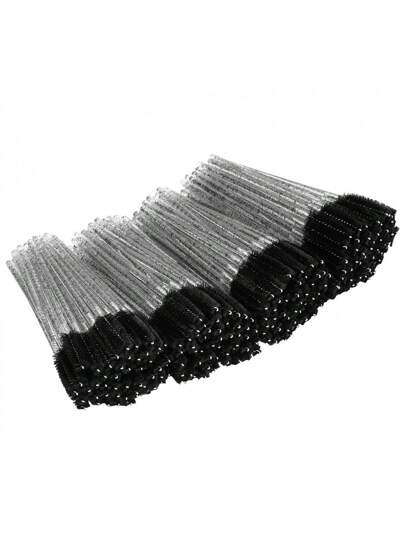 200 piezas/100 piezas/50 piezas Varitas desechables para máscaras, cepillos para cejas y pestañas en color rojo, cepillos para cejas, cepillos para sombras de ojos, cepillos, regalos