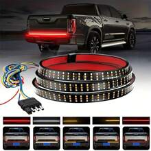 150cm/60inch 3-Color Tailgate Light Bar Strip LED Pickup Truck Tailgate Bar Running Brake TurnSignal Reverse Light For Cars, Truck ,Pickup Truck, SUVS, RVs, Trailers - 3 Lighting Colors - View 2