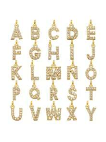 1 chiếc vòng cổ choker lưỡi dao cạo vàng khảm 26 chữ cái tiếng Anh, phù hợp cho phụ nữ - Vàng - Xem 7