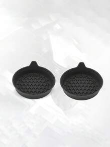 Car Silicone Cup Holder Pad, Black Round Non-Slip Waterproof Coaster Mat For Vehicles