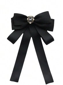 1 件领带、女士小香水款式、大蝴蝶结、黑色哑光珍珠、多功能丝带、别针、女士学院风格配饰、胸针情人节情人节礼服配饰衣服别针包饰学校学院办公室配饰衬衫夹克珠宝圣诞节万圣节衣服别针有趣可爱的教师礼物 - 黑色 - 查看 6