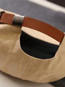 1pc Unisex Japanese Streetwear Brand Patch Logo Beret Hat, Reversible Hip-Hop Bucket Hat, Warm Accessory For Autumn & Winter