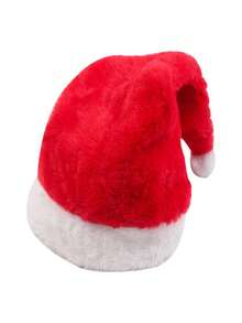 圣诞装饰品 - 成人毛绒圣诞帽，圣诞节庆祝活动派对用品 - 紅色 - 查看 1