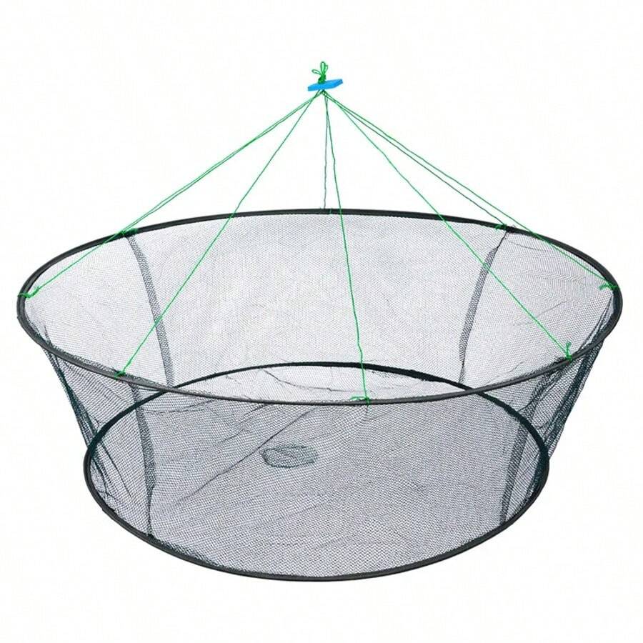 80cm Collapsible Drop Fishing Net, Cast Net For Shrimp, Fish, Eel Trap And Bait, Crab Net - Green - View 1