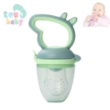 Fruit Pacifier Teether Feeder Baby Food Silicone Nipple - 綠色 - 查看 1