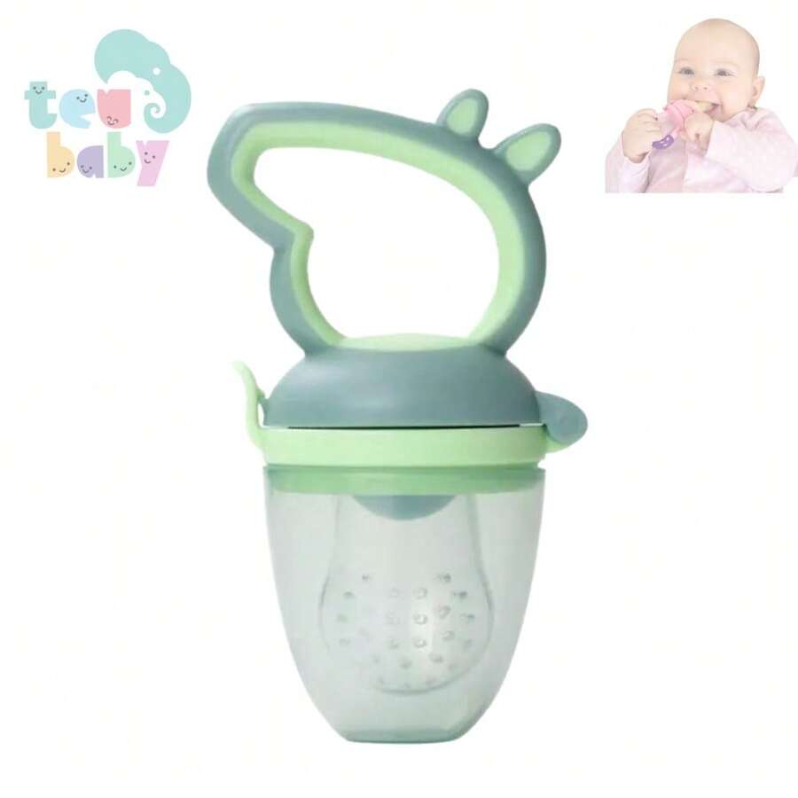 Fruit Pacifier Teether Feeder Baby Food Silicone Nipple - 綠色 - 查看 1