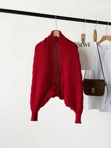 1 件纯色休闲羊毛针织冬季流苏条纹腈纶围巾，时尚蓝色尼龙涤纶颈部保暖器 - 彩色 - 查看 10