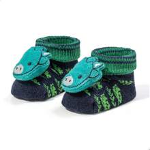 Meias Dallf Slipper Socks Newborn Animal Maternity Layette Resistant Dallf - Green - View 2