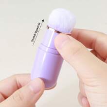 1 chiếc cọ trang điểm mini cầm tay có thể thu vào, cọ trang điểm má hồng dạng bột - Nhiều màu - Xem 9